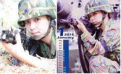 國防部甜美女上兵吳姿儀登募兵月曆