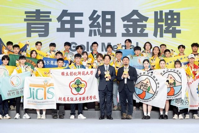 總統出席全國技能競賽　強調持續擴大投資技職教育精進青年專業能力