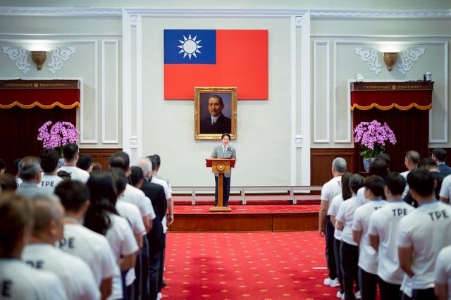 總統致詞。 總統致詞。