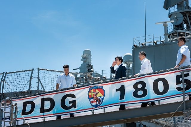 總統勗勉海軍一六八艦隊。 總統勗勉海軍一六八艦隊。