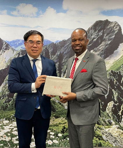 環境部彭部長接見「聖克里斯多福及尼維斯公共建設部長及環境部長訪問團」盼持續深化雙邊環境合作交流