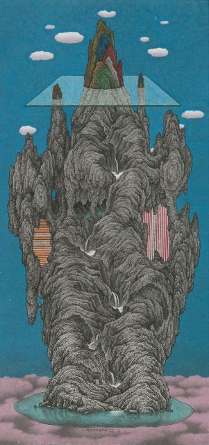 藝術家鄧卜君《解密中的變相石》(駐西文化組提供)。 藝術家鄧卜君《解密中的變相石》(駐西文化組提供)。
