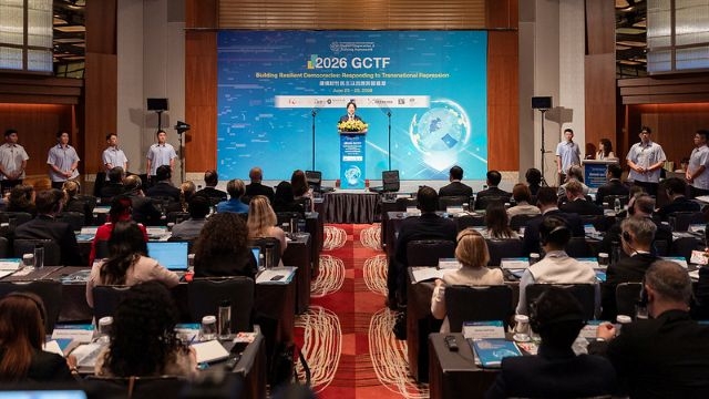 總統出席「全球合作暨訓練架構(GCTF)建構韌性民主以因應跨國鎮壓研討會」開幕典禮。 總統出席「全球合作暨訓練架構(GCTF)建構韌性民主以因應跨國鎮壓研討會」開幕典禮。