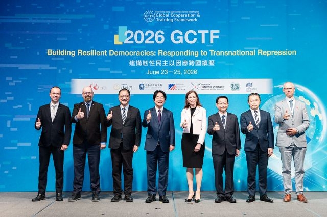 賴清德總統今(23)日上午出席「全球合作暨訓練架構(GCTF)建構韌性民主以因應跨國鎮壓研討會」開幕典禮。 賴清德總統今(23)日上午出席「全球合作暨訓練架構(GCTF)建構韌性民主以因應跨國鎮壓研討會」開幕典禮。