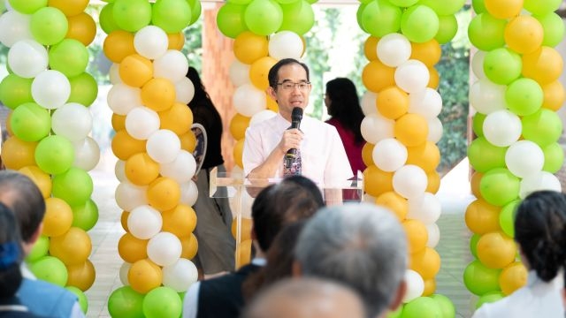 建德國小校長吳明芳致詞。 建德國小校長吳明芳致詞。