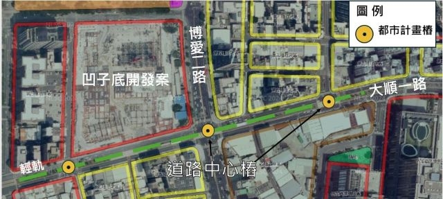 都計圖套樁位圖。 都計圖套樁位圖。
