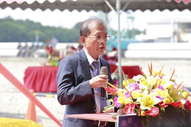 矽品精密張衍鈞副董事長主持斗六新廠動土典禮。 矽品精密張衍鈞副董事長主持斗六新廠動土典禮。